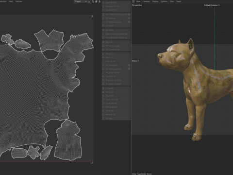 Dog statue statue 3D 模型