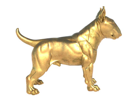 Dog tarrier statue 3D Model