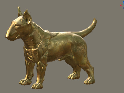 Dog tarrier statue 3Dモデル