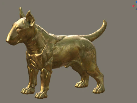 Dog tarrier statue 3D Model