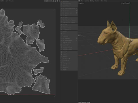 Dog tarrier statue 3D Model