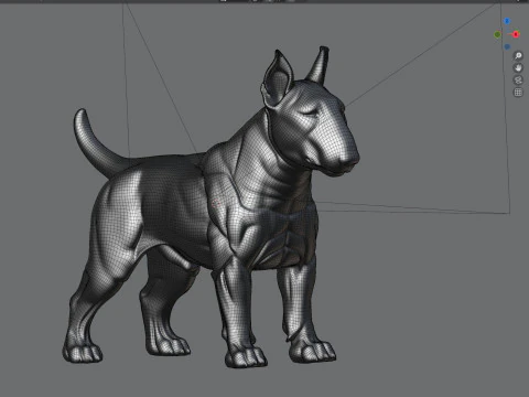 Dog tarrier statue 3D Model