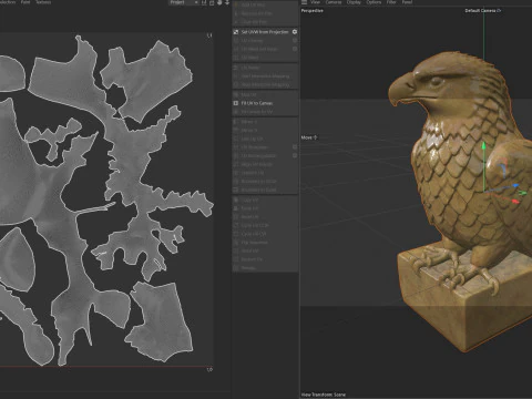 독수리 동상 3D 모델