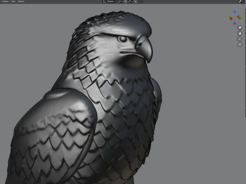 독수리 동상 3D 모델