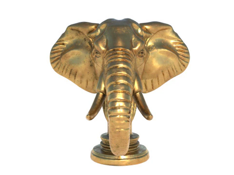 Statua del busto della testa di elefante Modello 3D
