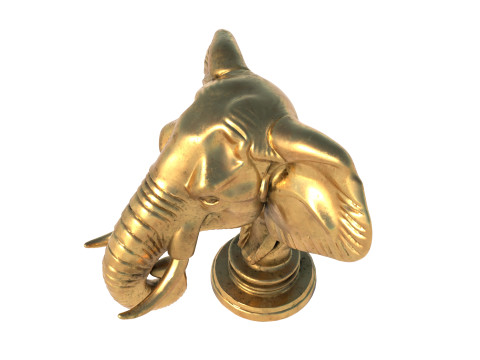 Elephand head bust statue 3D Model