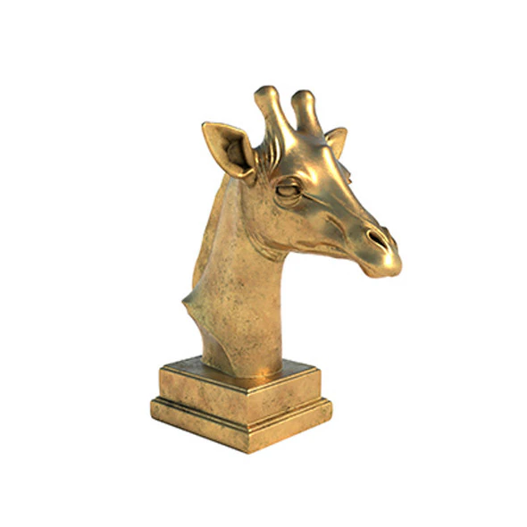 Giraffe head bust statue 3D Model .c4d .max .obj .3ds .fbx .stl .blend