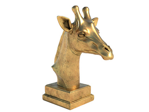 Giraffe head bust statue Model 3D