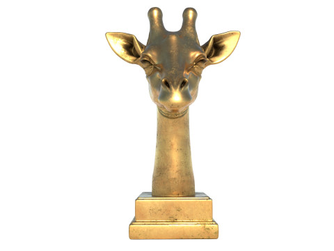 Giraffe head bust statue 3D Modell