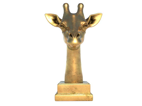 Giraffe head bust statue 3D Model