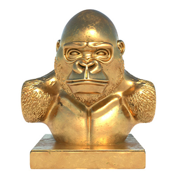 Gorilla bust statue 3D Model .c4d .max .obj .3ds .fbx .stl .blend 