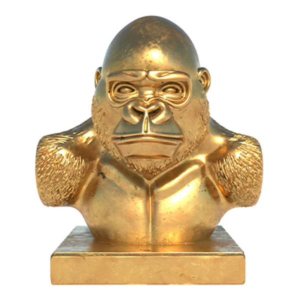 Gorilla bust statue 3D Model .c4d .max .obj .3ds .fbx .stl .blend 