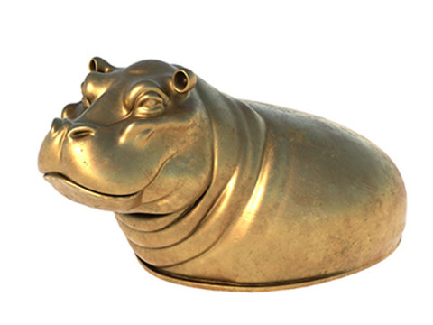 Hippo bust statue Model 3D