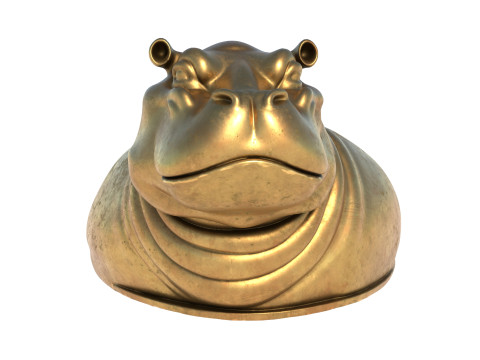 Hippo bust statue 3D Модель