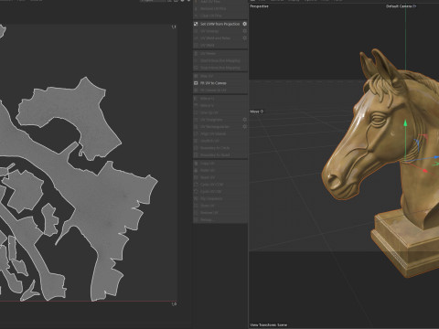 Horse head bust statue Modèle 3D