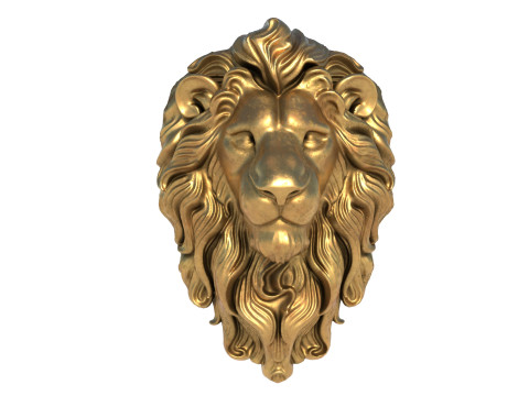 Lion head statue 3D Model