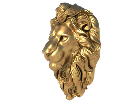 Lion head statue 3D Model