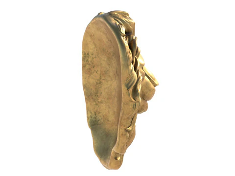 Estatua de cabeza de le&oacute;n Modelo 3D