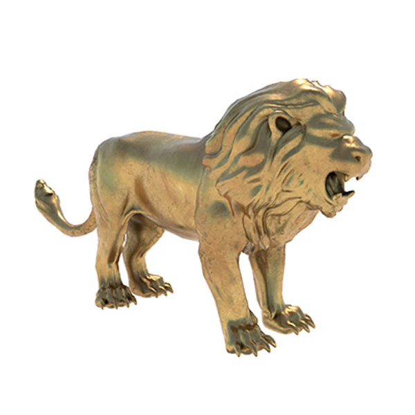 Lion statue statue 3D Model .c4d .max .obj .3ds .fbx .stl .blend 