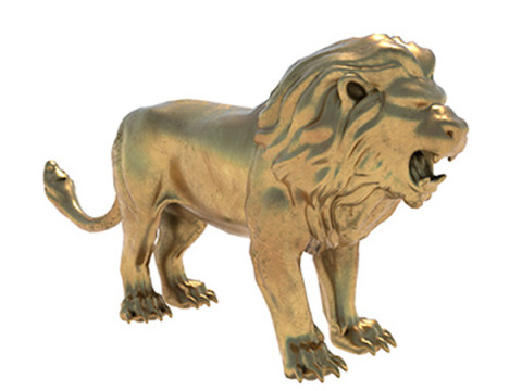 Lion statue statue Model 3D
