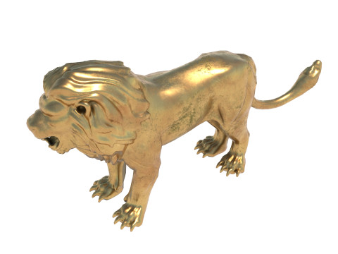 Lion statue statue Modèle 3D