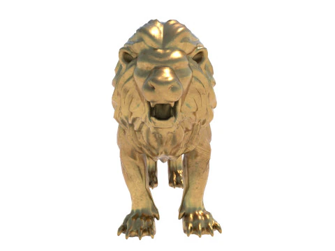 Lion statue statue 3D Model