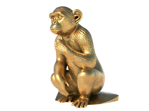 Est&aacute;tua de macaco Modelo 3D