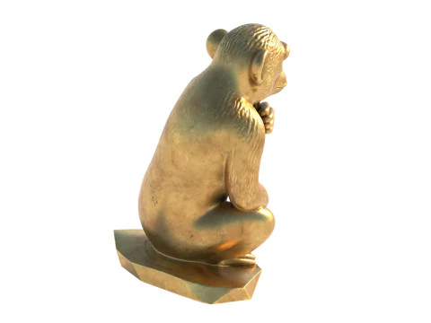 Est&aacute;tua de macaco Modelo 3D