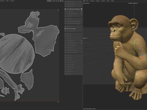 Monkey statue Model 3D