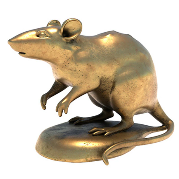 चूहे की मूर्ति 3D मॉडल .c4d .max .obj .3ds .fbx .stl .blend 