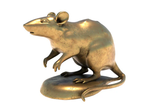 चूहे की मूर्ति 3D मॉडल