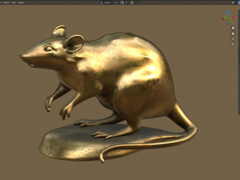 Mouse statue Modèle 3D