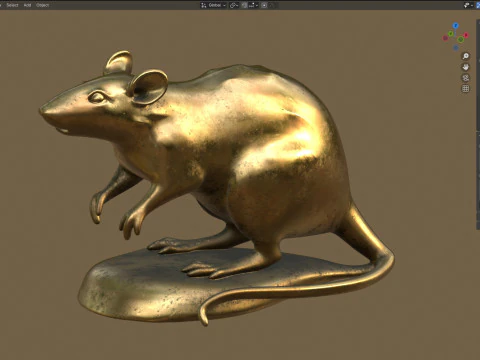 चूहे की मूर्ति 3D मॉडल