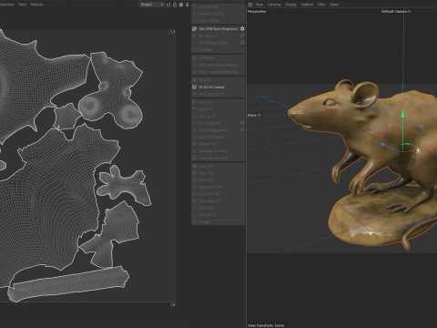 चूहे की मूर्ति 3D मॉडल