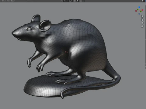 चूहे की मूर्ति 3D मॉडल