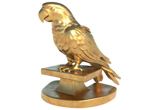 Papegaai standbeeld 3D Model