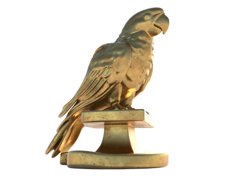 Papegaai standbeeld 3D Model