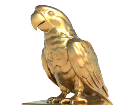 Papegaai standbeeld 3D Model
