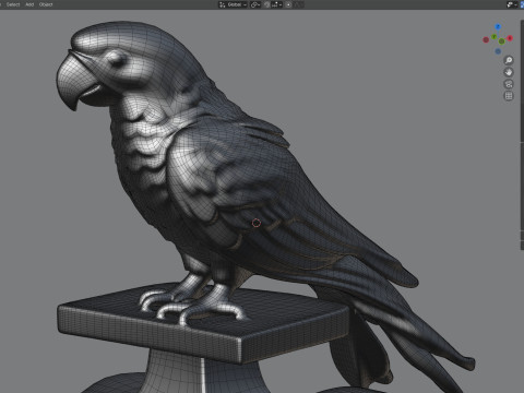 Parrot statue 3Dモデル