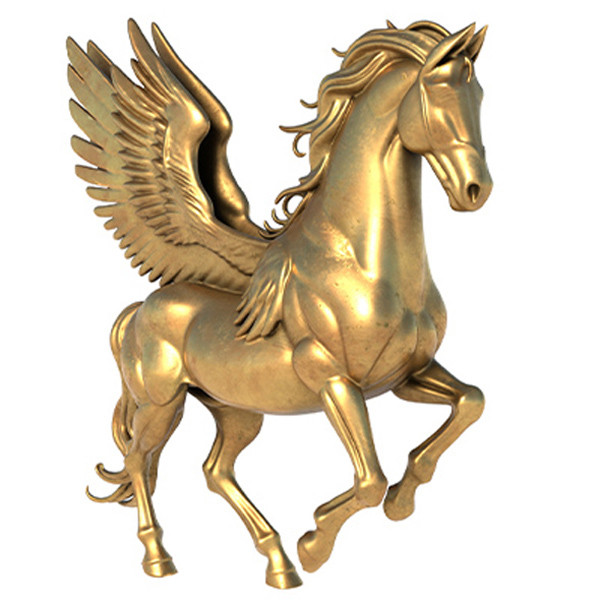 Pegasus horse statue 3D Модель .c4d .max .obj .3ds .fbx .stl .blend 