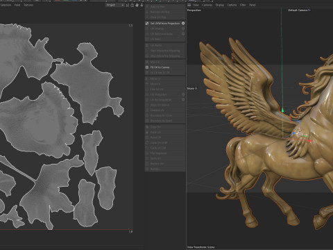 Pegasus horse statue 3D Модель