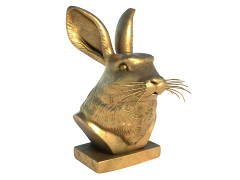 Rabbit head bsut statue Modèle 3D