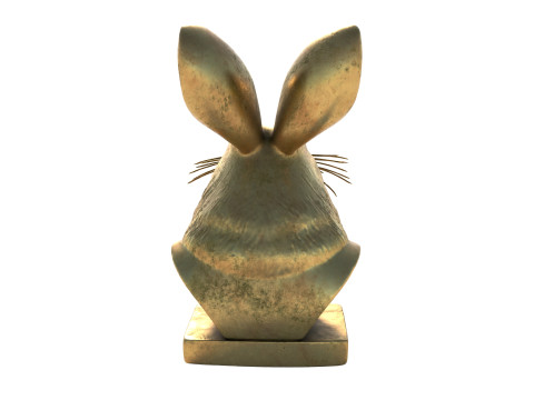 Rabbit head bsut statue Modèle 3D