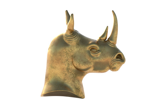 Rhino head bust statue 3Dモデル