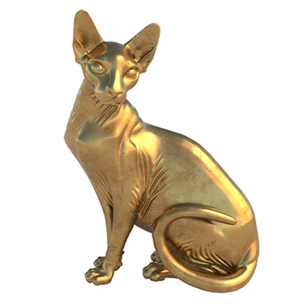 Sphynx cat statue statue 3D Model .c4d .max .obj .3ds .fbx .stl .blend