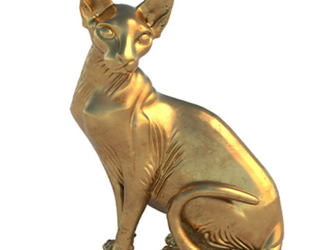 Sphynx cat statue statue Model 3D