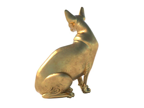 Sphynx cat statue statue 3D Model