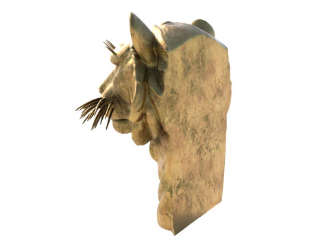 Tiger head statue 3D Model