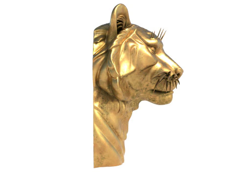 Tiger head statue 3D Model