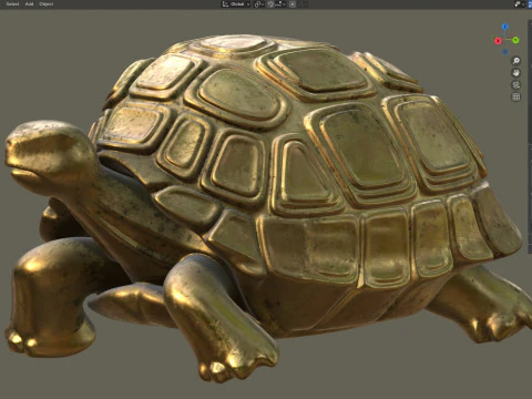 Tortoise statue statue 3D Model